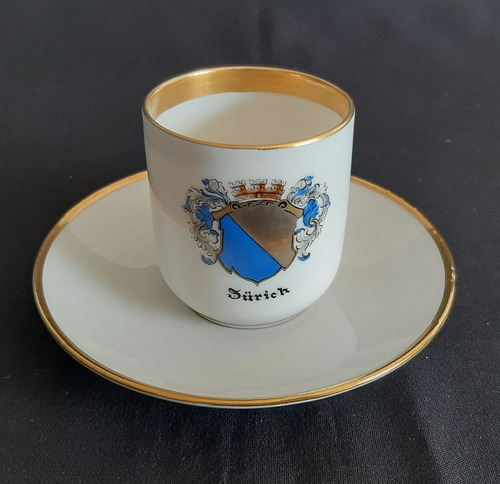 Taza Para Cafe Antigua Porcelana Suiza  - B3