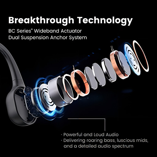 Mojawa Run Plus Auriculares Conducción Ósea Bluetooth, Ip68