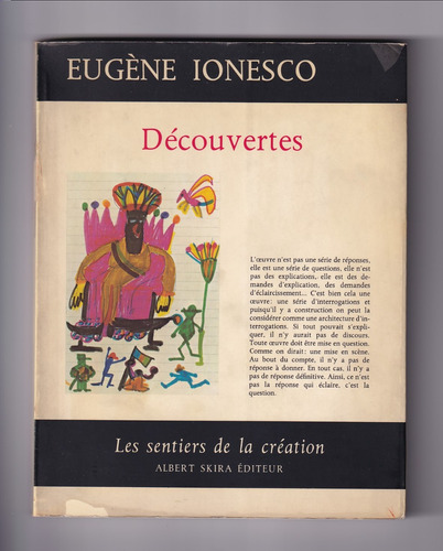 Eugéne Ionesco Découvertes Libro Usado Skira 1969