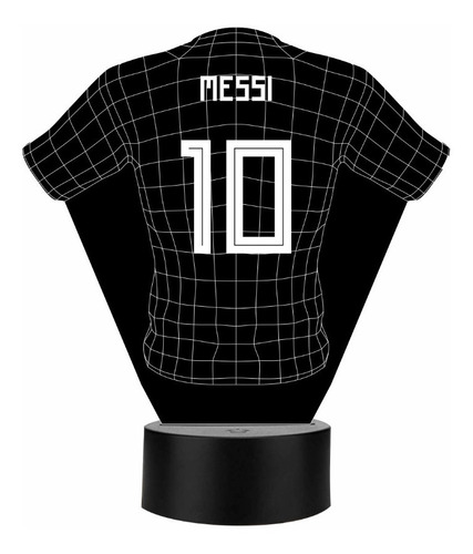 Lámpara Camiseta Messi Fubol Art12647 Estructura Negra