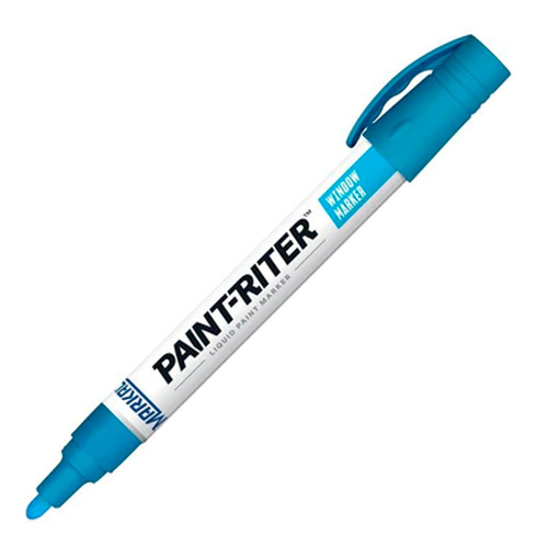 12  Marcador Paint Riter Para Vidrio Azul