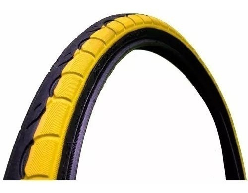 Pneu Kenda Kwest Aro 26x1.50 Slick Faixa Amarelo Bike 