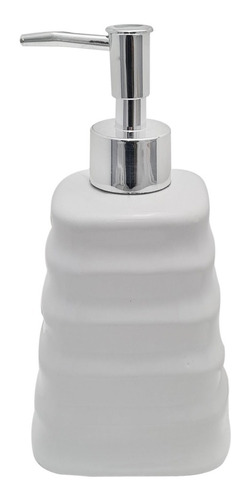 Dispensador Botella Ceramica Para Jabon Blanco