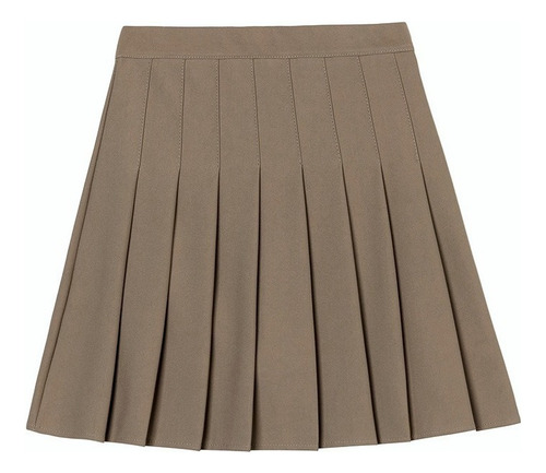 Minifalda Plisada De Cintura Alta Para Mujer Para Uniforme E