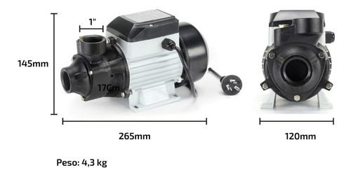 Imagen 3 de 10 de Bomba De Agua Periferica 0.5hp Eleva 25mts 30l Min 50hz 220v