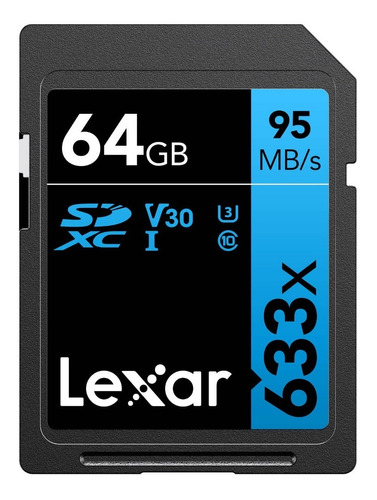 Lexar Sdxc 64gb 633x Uhs-i 95mb/s 4k Uhd | Original