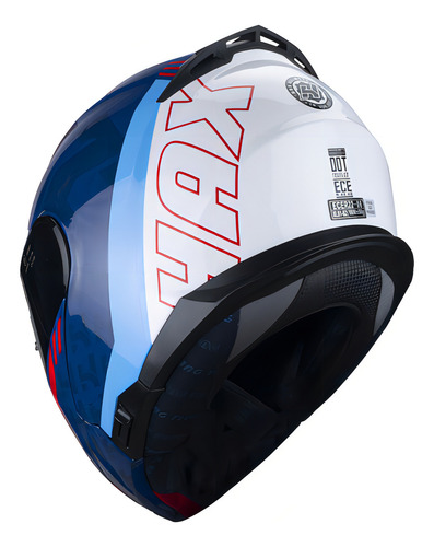Hax Amatista Wind Casco Moto Color Azul/Blanco/Rojo Tamaño Del Casco Xl