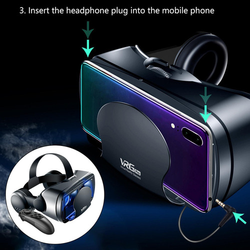 Casco De Auriculares Vr Pantalla 052 Mando A Distancia