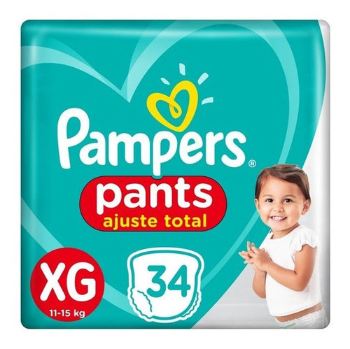 Pampers Pants Ajuste Total Extra Grande X 34 Unidades