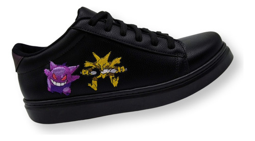 Tenis Casual Pokémon Gengar Alakazam Bordado Chicos Y Grande