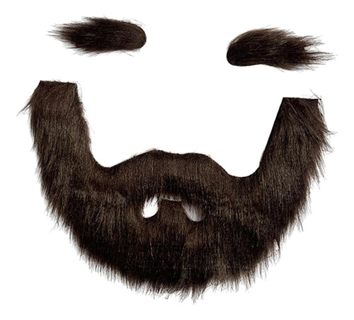 Juego De Barba Y Cejas Postizas, Accesorio De Marrón