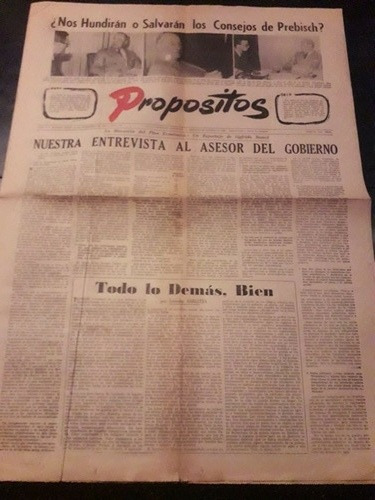 Diario Propósitos 15 12 1955 Prebisch Pehuajo Cine Teatro   