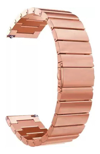 Malla Metalica Acero Relojes Smartwatch 20mm Bip Amazfit Ancho 20 mm Color Rose Gold / Rosa Dorado
