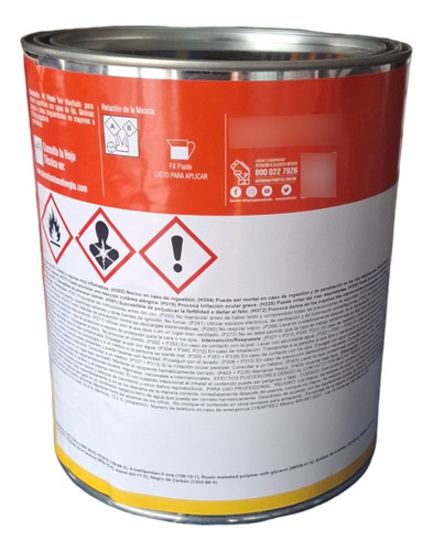 Fx Plaste Resanador Automotriz Gris Claro Galon