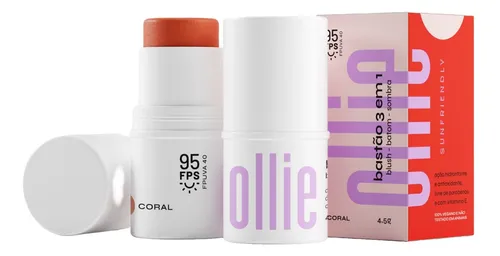 comprar Ollie Bastão 3 Em 1 Blush, Batom E Sombra Fps 95 Coral