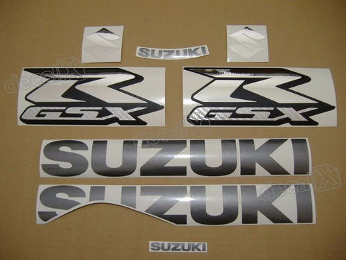 Kit Adesivos Emblemas Suzuki Gsxr 1000 2009 Preta E Vinho