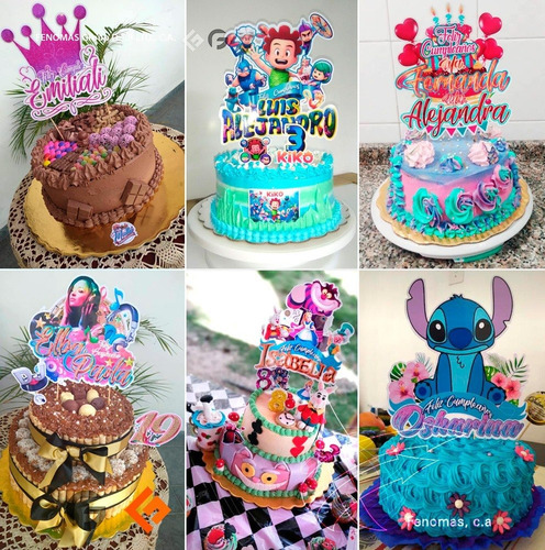 Toppers Para Tortas Mini Cupcake Y Afiches Personalizados