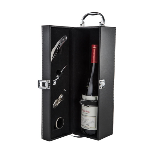 10 Set Caja Porta Botella Vino Bar Con Utensilios Y Asa