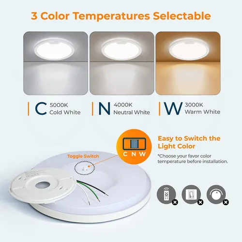Blnan Lampara De Techo Con Sensor De Movimiento Con Cable, 8
