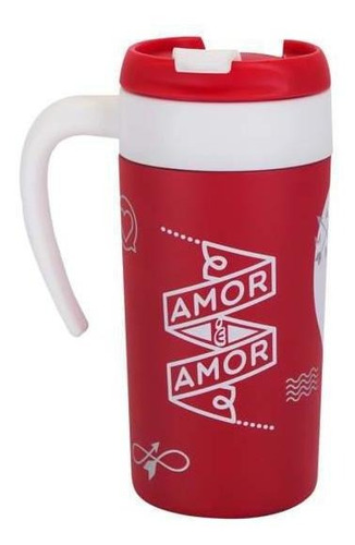 Caneca Viagem Térmica Cafe Com Tampa 300ml - Amor Só Você Cor Única