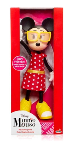Muñeca Minnie Mouse Disney Articulada Rojo Encantadora