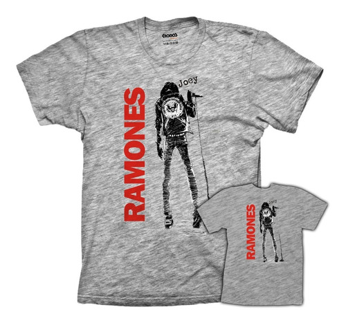 Remera Joey Ramone Kustom Algodon Melange Ramones
