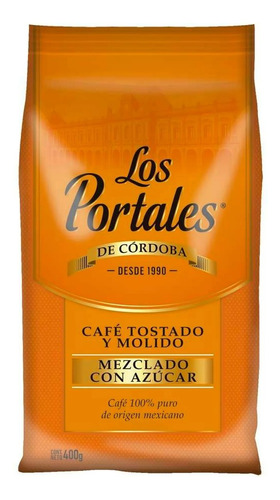 Cafe Los Portales Mezclado Con Azucar 400g