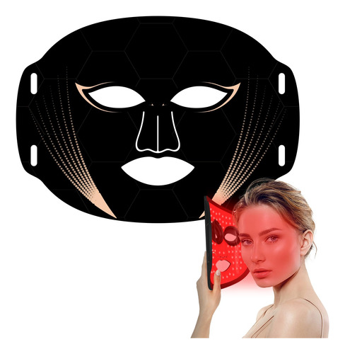 Mmy-k01 - Mascara Facial Led Para Terapia De Luz Roja Azul I