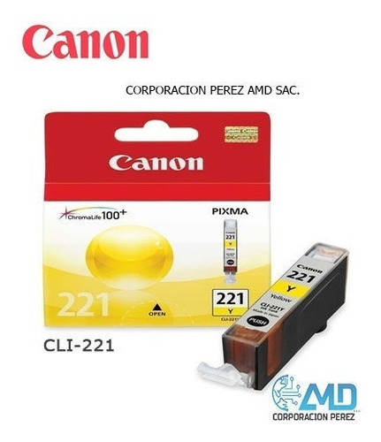Cartucho Canon 221 3e 6y Amarillo Bci-11 Original
