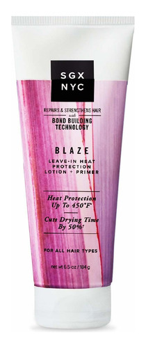 Sgx Nyc Blaze Heat Protect & Primer 6.5 Oz, Paquete De 1