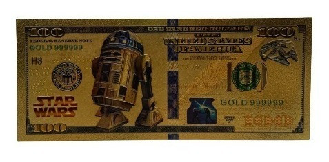Imagen 1 de 7 de Billete 100 Dolares De Coleccion Star Wars R2-d2 Arturito