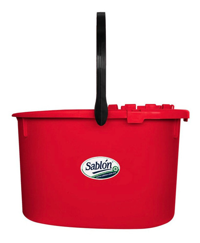 Pack De 2 Cubetas Con Exprimidor De 17 Litros Color Rojo
