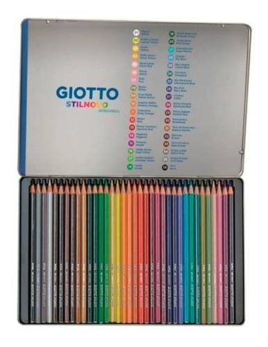 Imagen 2 de 8 de Lapices De Colores Acuarelables Giotto Stilnovo Caja X 36 U