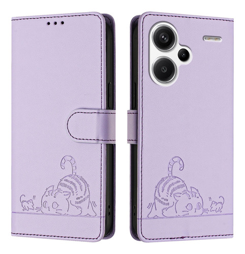 Gato Patrón Cartera Funda Compatibilidad Redmi Note 13 Pro
