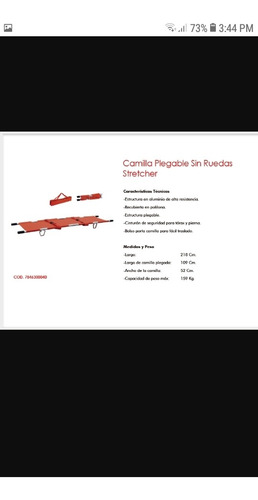 Imagen 4 de 4 de Camilla Portatil