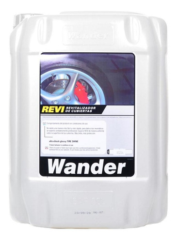 Revitalizador De Cubiertas Wander Balde X 20 Lts Color Negro