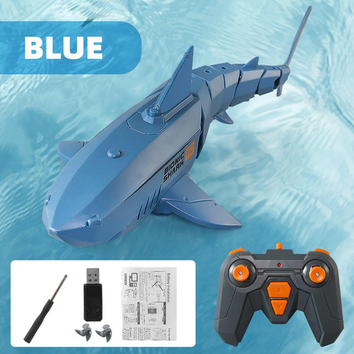 Control Remoto 2,4g Rc Shark Juguetes Simulación Shark Azul