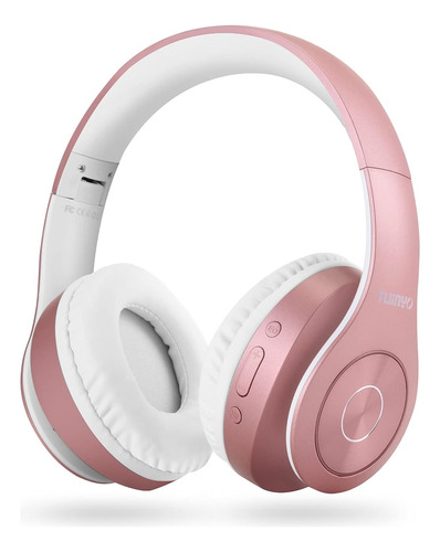 Audífonos Bluetooth Tuinyo Con Entrada 3.5mm, Color Oro Rosa