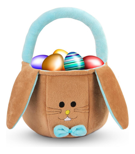 Canasta De Pascua Para Niños Vacío Conejito De Pascua Con De