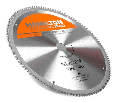 Disco Ingletadora Circular Aluminio 120 D 300mm 12puLG Hamilton