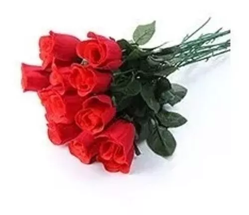 Brind 50 Rosas Artificiais Vermelhas Artificial Flores Flor