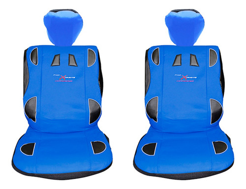 Cubre Asiento Universal Delantero Azul Kit Tunning