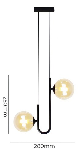 Lustre Pendente Quality Orbit Ii 1553 Preto G9 Bivolt
