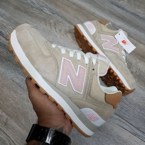 new balance crema mujer