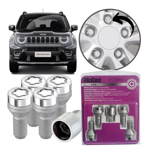 Kt Parafuso Anti Furto Jeep Compass Renegade 17 Mcgard 27216