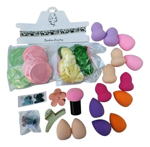 Set Belleza Esponjas Maquillaje Pinches Skincare Regalo