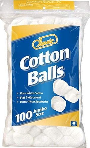 Bolas Clásico De Algodón Tamaño Jumbo, 100 count