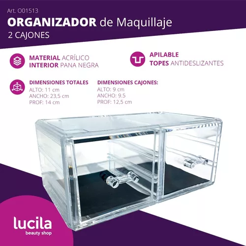 Organizador de maquillaje con 12 cajones, caja de almacenamiento de  cosméticos, caja de almacenamiento de maquillaje, organizador de cosméticos  apilable, organizador acrílico (24 x 14 x 45,5 cm), : .es: Hogar y  cocina