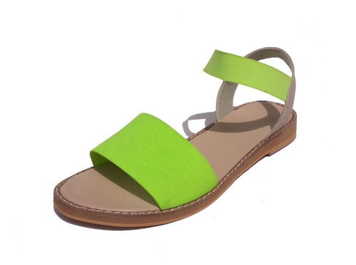 Sandalias Con Elasticos Talles 41 42 43 Y 44 De Mujer Verde