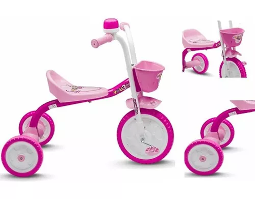 Triciclo 3 Rodas Bicicleta Infantil Menina Ultra Bike com o Melhor Preço é  no Zoom